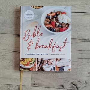 Bible & Breakfast - White and Rose Gold Devotional Journal by